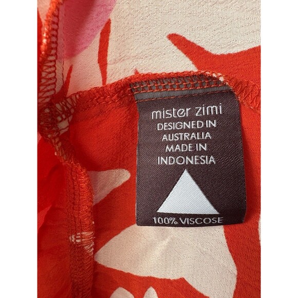 Mister Zimi womens Olivia Midi Dress size 6 AU (2 US) Red Daisy Tie Back $179 - Picture 8 of 9